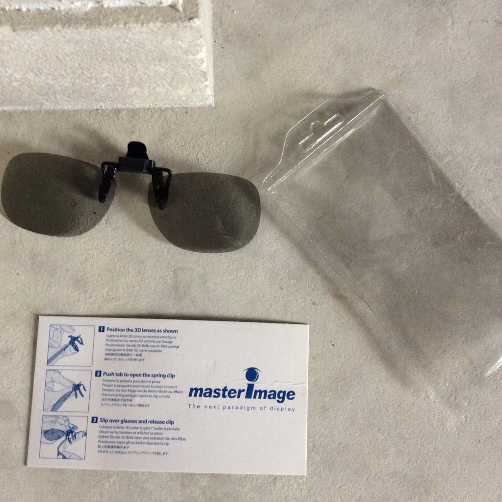 Master Image 3D Lenses clip on your Glasses